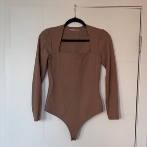 Brown Long Sleeve Bodysuit